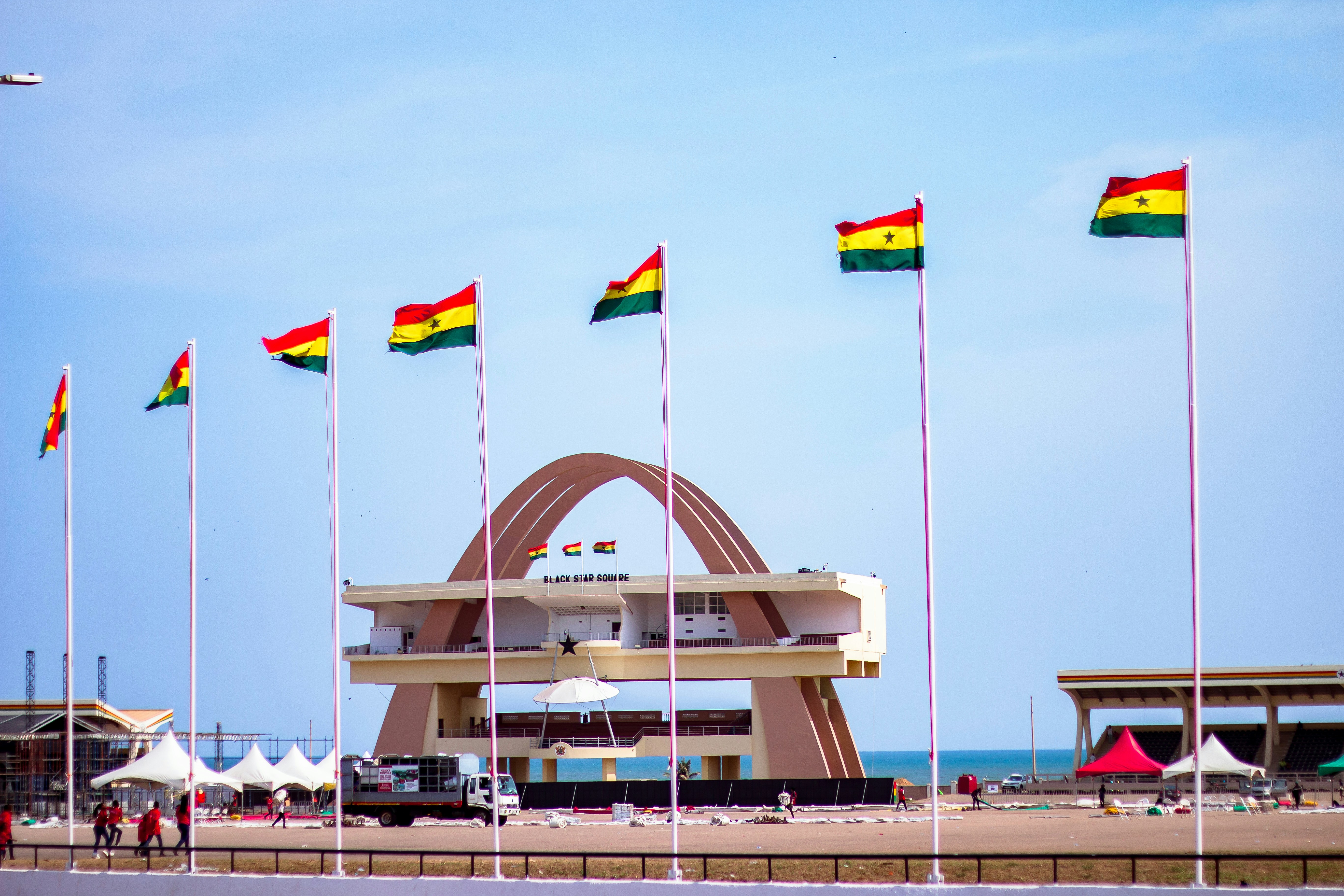 Black Star Square Independence Arch in Accra